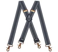 Dresime Tirantes para Pantalones con 4 Ganchos-Clips, Tirantes Vintage para Hombres y Mujeres Elásticos y Ajustables en Forma de X
