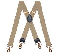 Dresime Tirantes para Pantalones con 4 Ganchos-Clips, Tirantes Vintage para Hombres y Mujeres Elásticos y Ajustables en Forma de X