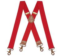 Dresime Tirantes para Pantalones con 4 Ganchos-Clips, Tirantes Vintage para Hombres y Mujeres Elásticos y Ajustables en Forma de X