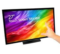 Dresmannst Angel Canada - Monitor VGA multitáctil LED de 27 pulgadas con pantalla de 16:9 1080p, pantalla táctil de diseño plano verdadero, ideal para oficina, POS, venta al por menor, restaurante
