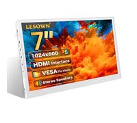 Dresmannst LESOWN - Monitor HDMI de 7 pouce 1024 x 600 IPS LCD Écran Blanc Mur Assembly HDMI Affichage Avec Hauts-Parleurs Pour PC Raspberry Pi 4 3