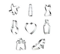 Dress Cookie Cutter, 16x Shape Set, Stainless Steel Baking Molds, Decorative Party, 3.35x2.4x0.98 Inches, for Birthday Cake, Party Favors, Kitchen Supplies