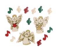 Dress It Up - Botones de ángeles navideños por paquete