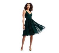Dress The Population Alicia Plunging Mix Media Vestido sin Mangas para Mujer - Verde - Small