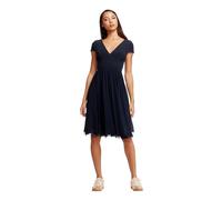 Dress The Population Corey - Vestido Midi Acampanado con Mangas Casquillo para Mujer, Midnight, Large