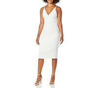 Dress The Population Lyla - Vestido Ajustado sin Mangas para Mujer - Blanco - Small