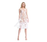Dress The Population Mujer Sin Mangas Vestido para Ocaciones Especiales - Blanco - Medium