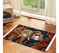 Dress up a Beautiful Elephant - Tapete de alimentación para mascotas, impermeable y antideslizante, tapete dispensador de agua para perros y gatos, sin manchas, de secado rápido