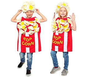 Dress Up America 1052-M/L Fun Kernel - Disfraz de palomitas de maíz para niños y niñas, unisex, multicolor, 8-12 años