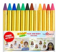 Dress Up America 12 pintura cara niños Segura y no tóxico pinturas cara para niños y pintacaras infantil para Cuerpo lápices de Colores