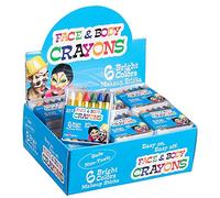 Dress Up America 6 Color Safe and Non Toxic Crayons Casepack For Face And Body
