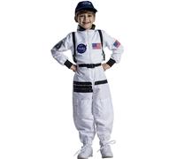 Dress Up America Astronauta Traje para Niños - Nasa Blanco & Niña