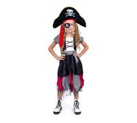 Dress Up America Bucanero Disfraz de Pirata para Niña - Vestido, Sombrero, Y
