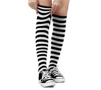Dress Up America Calcetines De Algodón A Rayas Para Adultos - Calcetines A Rayas Hasta La Rodilla Para Hombre Y Mujer - Elegantes Y Cómodos