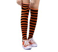 Dress Up America Calcetines De Algodón A Rayas Para Adultos - Calcetines A Rayas Hasta La Rodilla Para Hombre Y Mujer - Elegantes Y Cómodos