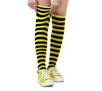 Dress Up America Calcetines De Algodón A Rayas Para Adultos - Calcetines A Rayas Hasta La Rodilla Para Hombre Y Mujer - Elegantes Y Cómodos