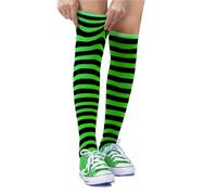 Dress Up America Calcetines De Algodón A Rayas Para Adultos - Calcetines A Rayas Hasta La Rodilla Para Hombre Y Mujer - Elegantes Y Cómodos