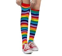 Dress Up America Calcetines De Algodón A Rayas Para Niños - Calcetines A Rayas Hasta La Rodilla Para Niñas Y Niños | Adolescentes - Elegantes Y Cómodos