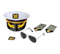 Dress Up America Captain Accesorio Set para Costume Set - Captain Vestirse Accesorio Set para Juegos de Rol, Eventos, y Diversión