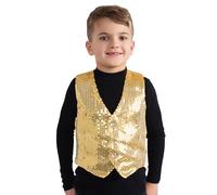 Dress Up America Chaleco de Lentejuelas de Oro niños