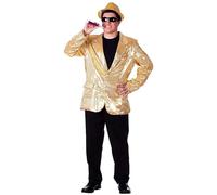 Dress Up America Chaqueta de Lentejuelas Plateada para Adultos - Chaqueta de Lentejuelas Plateada para Conjunto de Vestirse y Juegos de Rol