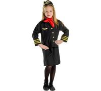 Dress Up America Conjunto de Disfraz de Azafata para Niñas para Niños - Conjunto de Disfraz de Azafata para Niñas para Juegos de Rol, Eventos y Diversión