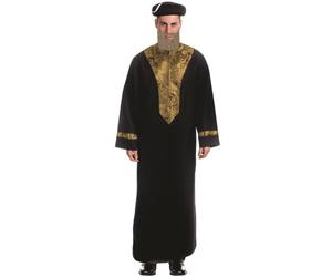 Dress Up America Conjunto de Disfraz de Rabino Jajam Sefardí para Adultos - Conjunto de Vestimenta de Rabino Sefardí para Juegos de Rol, Eventos y Diversión