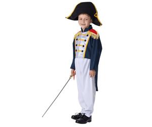 Dress Up America Conjunto de vestuario general colonial histórico para niños