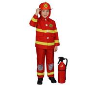 Dress Up America Disfraz De Bombero Rojo con Casco para Niños - Vestido De Bombero para Juegos De rol