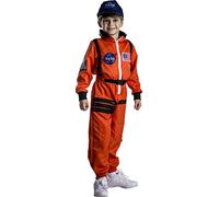 Dress Up America Disfraz Astronauta Niño - Traje Astronauta Niño Traje Espacial Naranja De La NASA Para Niños Y Niñas - Juego De Roles Disfraz de Astronauta Niño
