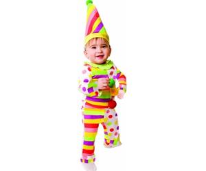 Dress Up America Disfraz de Payaso Dulce a Lunares y Rayas para Bebés - Lindo Traje de Circo de Colores con Sombrero - Conjunto de Disfraz de Halloween para Recién Nacidos