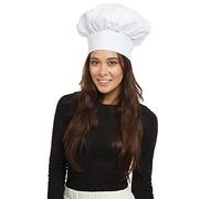 Dress Up America Gorro de chef unisex blanco para adultos y niños