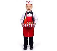 Dress Up America Hot Dog Vendor Costume Set for Kids - Vendedor Hot Dog Vestirse Set para Juegos de Rol, Eventos, y Diversión