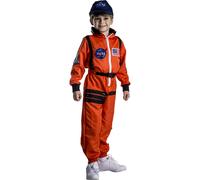 Dress Up America Kids NASA Astronaut Disfraje - Naranja Space Traje con gorra - Realistic Halloween & Dress -up Outfit