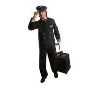 Dress Up America Piloto Disfraz para Adultos - Aerolínea Capitán Uniforme Hombre