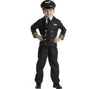 Dress Up America Piloto Disfraz para Niños - Aerolínea Capitán Uniforme