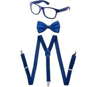 Dress Up America Rojo Neón Liga,Bow-Tie,Gafas de Sol,& Juego Accesorios - Niños