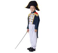 Dress Up America Conjunto de vestuario general colonial histórico para niños