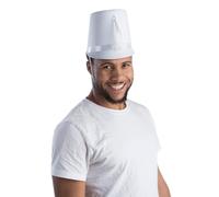 Dress Up America Sombrero de Banda de Música Blanco para Adultos - Accesorio de Disfraz de Director de Orquesta y Bastonera, Gorro para Desfiles