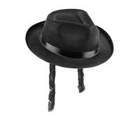Dress Up America Sombrero De Rabino Judío Para Adultos - Fedora Negro Con Cierres Laterales - Talla Única