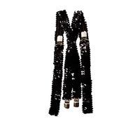 Dress Up America Tirantes negros con lentejuelas para hombre