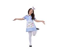 Dress Up America Traje de camarera del restaurante para los niños - de 1950 determinado de la muchacha del traje - azul Carhop camarera de vestir para niñas