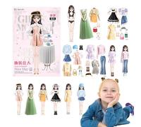 Dress Up Dolls - Magnetic Princess Dress Up Paper Doll, Portable Princess Dres Paper Doll, Easy To Grip Playset, Travel-Friendly Magnetic Dreess Toy, Gift For Children Girls 4-7 Years Old, Cr
