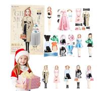 Dress Up Dolls - Magnetic Princess Dress Up Paper Doll, Portable Princess Dres Paper Doll, Easy To Grip Playset, Travel-Friendly Magnetic Dreess Toy, Gift For Children Girls 4-7 Years Old, Cr