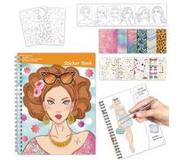 Dress up Sticker Book, Reusable Dress-up Creativity Design Book, Learning Games Interactive, Sturdy Creative Play Activity Booked for Preschool Kids Boys Girls Teens Travel Birthday