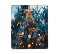 Dress up The Beautiful Christmas Tree Gaming Mouse Pad, diseño de impresión completa con base de goma de 3 mm, ergonómica y duradera para oficina, juegos y estudios