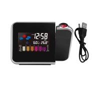 Dressa del proyector - TAMBIÉN DE PROVICIÓN para dormitorio | Estación meteorológica de visualización LED clara, proyección de temperatura digital para habitación infantil, hogar,