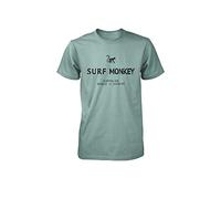 DRESSED IN MUSIC PLAY WITH ME Camiseta Algodón Orgánico Surf Monkey® (XL, Sage)