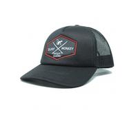 DRESSED IN MUSIC PLAY WITH ME Gorra Trucker Acolchada Ajustable con Rejilla - Gorras de Hombre (Burdeos/Negra) (FR/ES, Letras, Talla única, Negra/Negra)