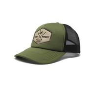 DRESSED IN MUSIC PLAY WITH ME Gorra Trucker Acolchada Ajustable con Rejilla - Gorras de Hombre (Oliva/Negro)